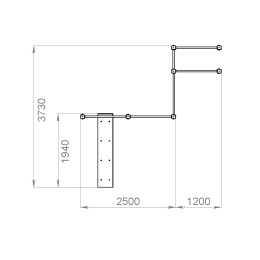 Спортивный комплекс № 3 скамья, турники, брусья 