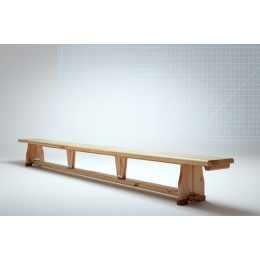 Скамья гимнастическая 3,5м на деревянных ножках